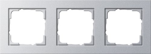 Рамка универсальная Gira E2 3-м. алюминий фото Рамка универсальная Gira E2 3-м. алюминий картинка